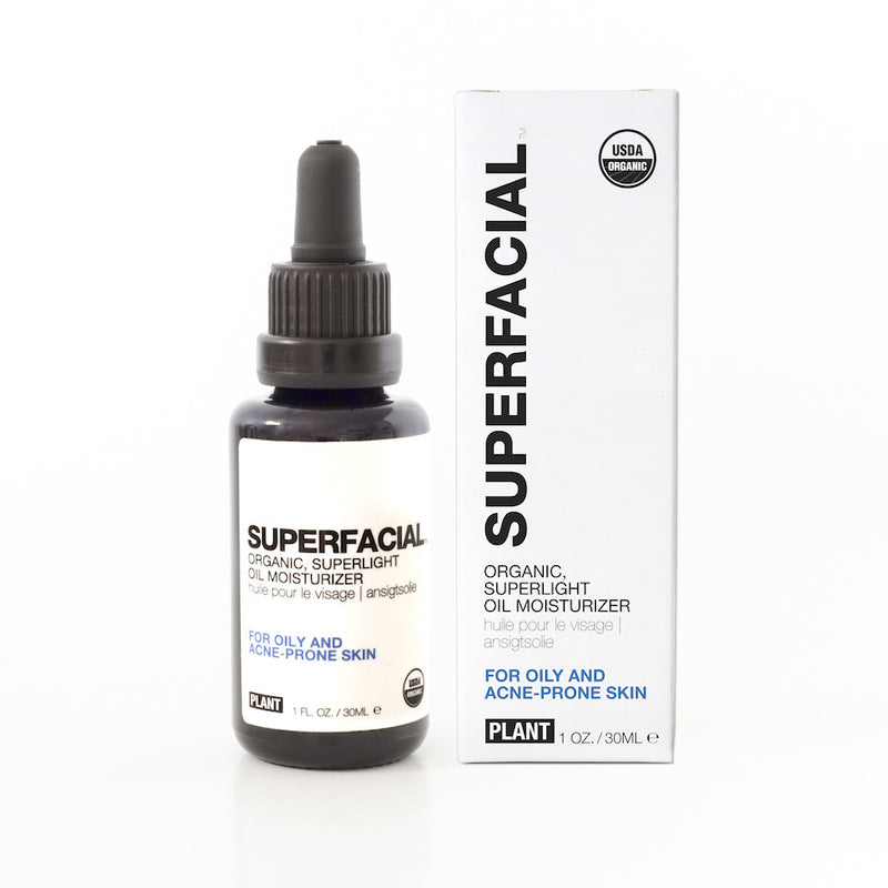 SuperFacial Organic, Superlight Oil Moisturizer for Oily and Acne-Prone Skin-Moisturisers-The Beauty Editor